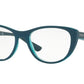 Vogue VO5102 Cat Eye Eyeglasses  2469-TOP PETROLEUM/GREEN TRANSP 51-17-135 - Color Map green