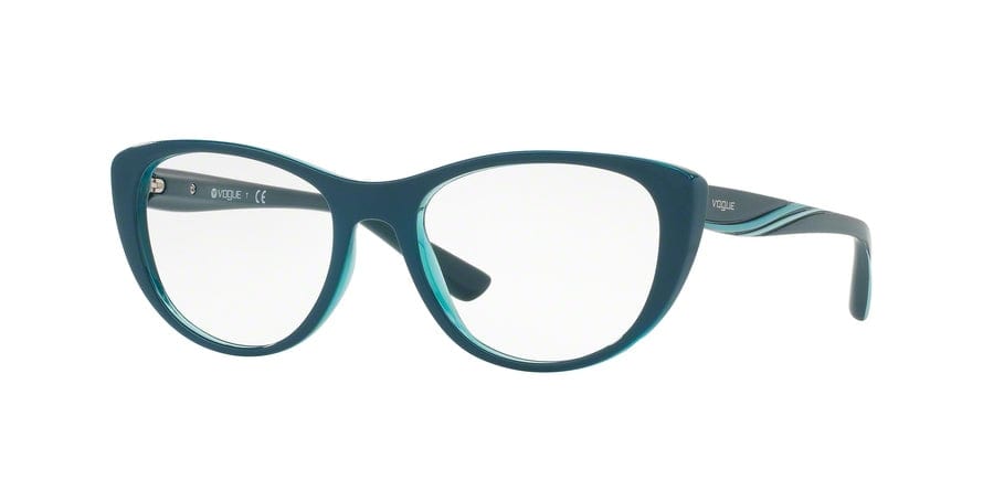 Vogue VO5102 Cat Eye Eyeglasses  2469-TOP PETROLEUM/GREEN TRANSP 51-17-135 - Color Map green