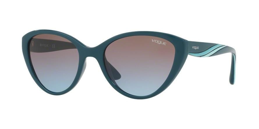 Vogue VO5105S Cat Eye Sunglasses  246348-PETROLEUM GREEN 55-19-140 - Color Map green