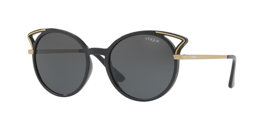 Vogue VO5136S Round Sunglasses  W44/87-BLACK 52-18-135 - Color Map black