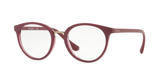 Vogue VO5167 Oval Eyeglasses  2555-TOP DARK RED/RED TRANSPARENT 52-20-140 - Color Map red