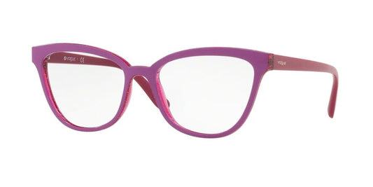 Vogue VO5202 Cat Eye Eyeglasses  2595-TOP CYCLAMEN/VIOLET GLITTER 52-17-140 - Color Map purple/reddish