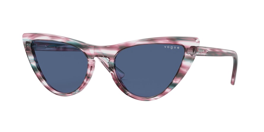 Vogue VO5211SM Cat Eye Sunglasses  286680-PURPLE STRIPED GREEN 54-20-140 - Color Map violet