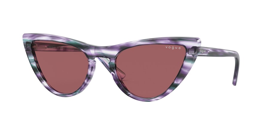 Vogue VO5211SM Cat Eye Sunglasses  286869-PINK STRIPED BLUE 54-20-140 - Color Map pink