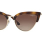 Vogue VO5212S Cat Eye Sunglasses  W65613-TOP DARK HAVANA/PALE GOLD 55-19-140 - Color Map gold