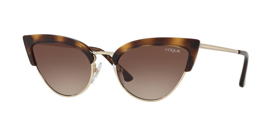 Vogue VO5212S Cat Eye Sunglasses  W65613-TOP DARK HAVANA/PALE GOLD 55-19-140 - Color Map gold