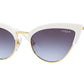 Vogue VO5212S Cat Eye Sunglasses  W7454Q-TRANSPARENT 55-19-140 - Color Map white