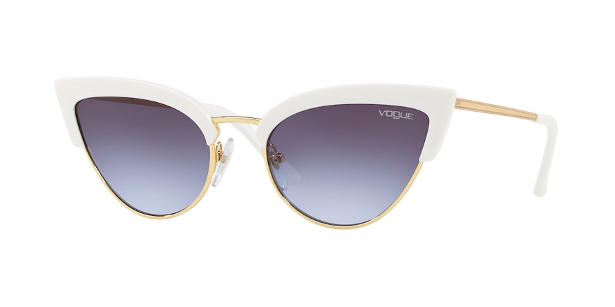 Vogue VO5212S Cat Eye Sunglasses  W7454Q-TRANSPARENT 55-19-140 - Color Map white