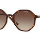 Vogue VO5222S Irregular Sunglasses  238613-TOP HAVANA/ BROWN TRANSPARENT 52-20-140 - Color Map havana