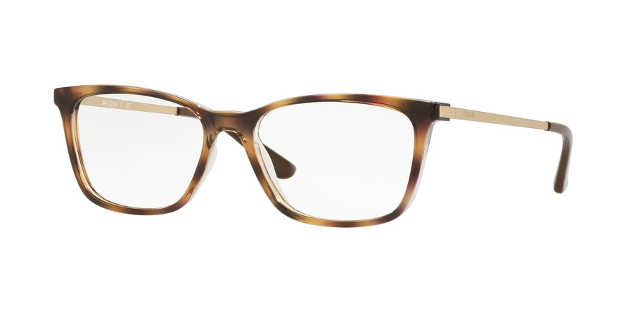 Vogue VO5224 Square Eyeglasses  1916-TOP LIGHT HAVANA/TRANSPARENT 53-16-135 - Color Map havana