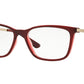 Vogue VO5224 Square Eyeglasses  2636-TOP BORDEAUX/TRANSPARENT RED 53-16-135 - Color Map bordeaux