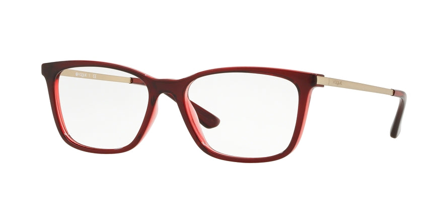 Vogue VO5224 Square Eyeglasses  2636-TOP BORDEAUX/TRANSPARENT RED 53-16-135 - Color Map bordeaux