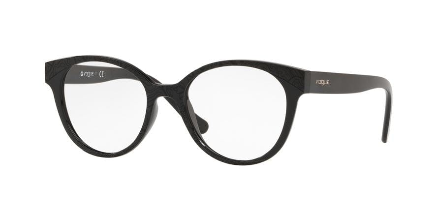 Vogue VO5244 Round Eyeglasses  W44-TOP BLACK/SERIGRAPHY 49-17-140 - Color Map black