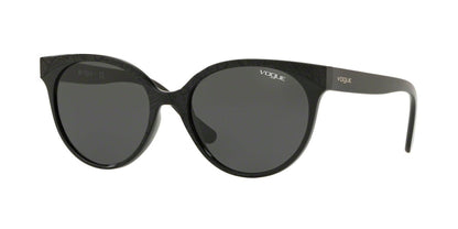 Vogue VO5246S Round Sunglasses  W44/87-TOP BLACK/SERIGRAPHY 53-17-140 - Color Map black