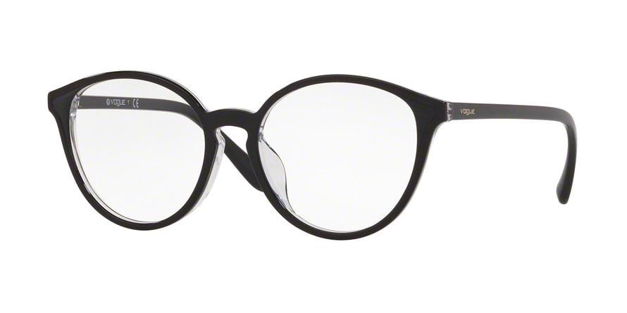 Vogue VO5254F Phantos Eyeglasses  W827-TOP BLACK/TRANSPARENT 53-17-140 - Color Map black