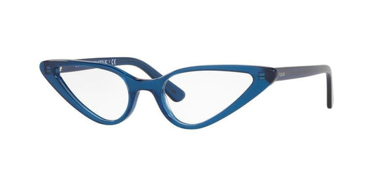 Vogue YOLA VO5281 Cat Eye Eyeglasses  2065-TRANSPARENT DARK BLUE 53-18-140 - Color Map blue