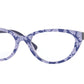 Vogue VO5290 Pillow Eyeglasses  2770-TOP BLUE TEXTURE LILAC/BLUE 54-18-140 - Color Map multi