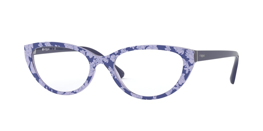 Vogue VO5290 Pillow Eyeglasses  2770-TOP BLUE TEXTURE LILAC/BLUE 54-18-140 - Color Map multi