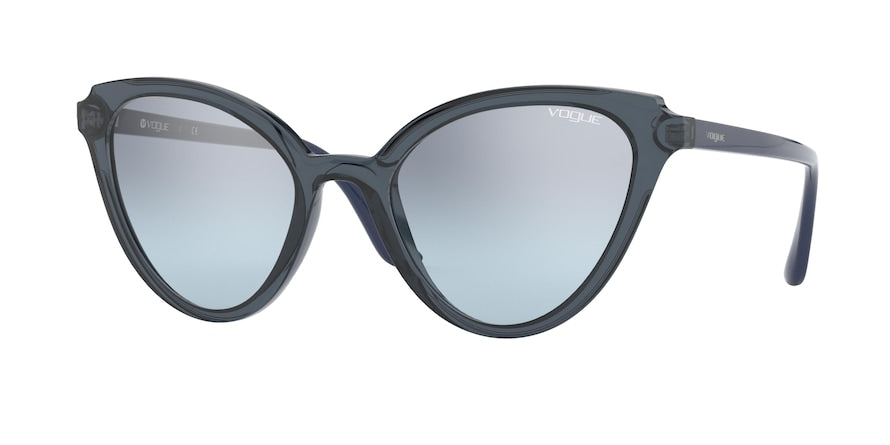 Vogue VO5294S Phantos Sunglasses  27647C-TOP TRANSPARENT BLUE/BLUE 55-21-140 - Color Map blue