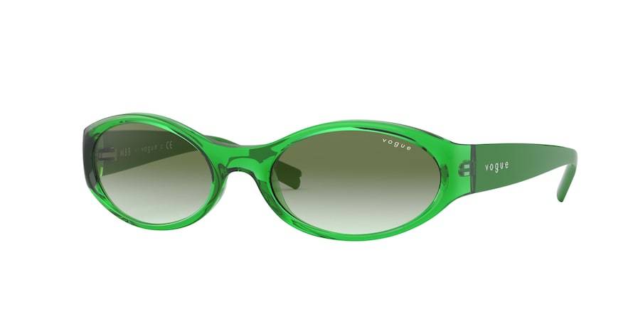Vogue VO5315S Oval Sunglasses  28028E-TRANSPARENT GREEN 53-18-125 - Color Map green