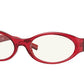 Vogue VO5315S Oval Sunglasses  28035X-TRANSPARENT RED 53-18-125 - Color Map red