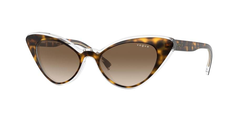 Vogue VO5317S Cat Eye Sunglasses  191613-TOP HAVANA /CRYSTAL 49-17-135 - Color Map havana