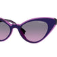 Vogue VO5317S Cat Eye Sunglasses  280990-TOP BLUE/TRANSPARENT FUXIA 49-17-135 - Color Map blue