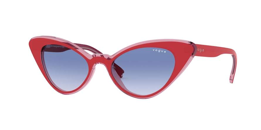 Vogue VO5317S Cat Eye Sunglasses  2811X0-TOP RED/PINK TRANSPARENT 49-17-135 - Color Map red