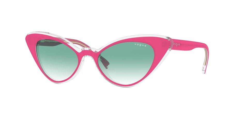 Vogue VO5317S Cat Eye Sunglasses  28128E-TOP PINK/CRYSTAL 49-17-135 - Color Map pink
