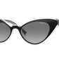 Vogue VO5317S Cat Eye Sunglasses  W82711-TOP BLACK/TRANSPARENT 49-17-135 - Color Map black