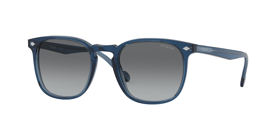 Vogue VO5328S Square Sunglasses  276011-TRANSPARENT BLUE 49-20-145 - Color Map blue