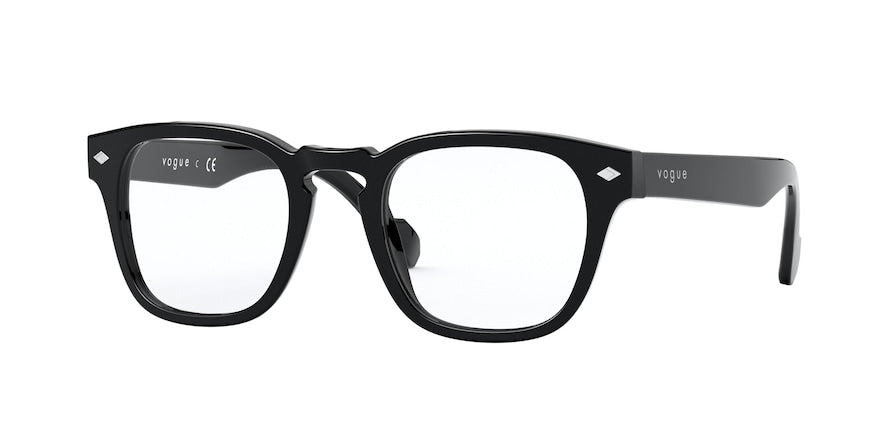 Vogue VO5331 Square Eyeglasses  W44-BLACK 47-21-145 - Color Map black