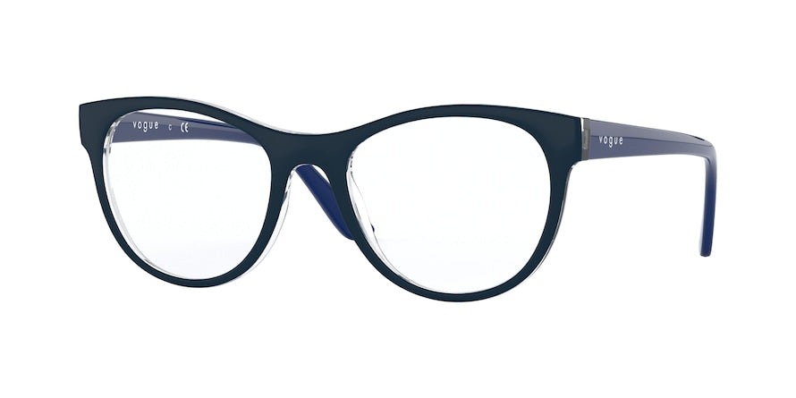 Vogue VO5336F Oval Eyeglasses  2844-TOP BLUE/TRANSPARENT 53-18-140 - Color Map blue
