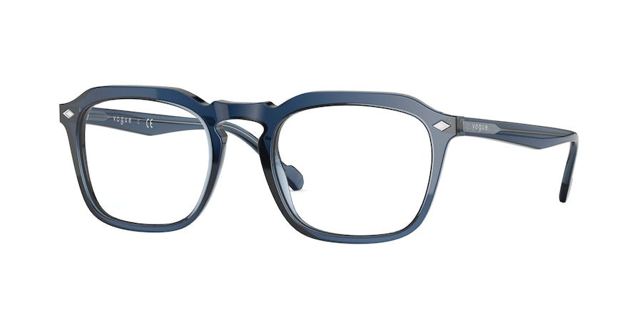 Vogue VO5348 Square Eyeglasses  2760-TRANSPARENT BLUE 51-20-145 - Color Map blue