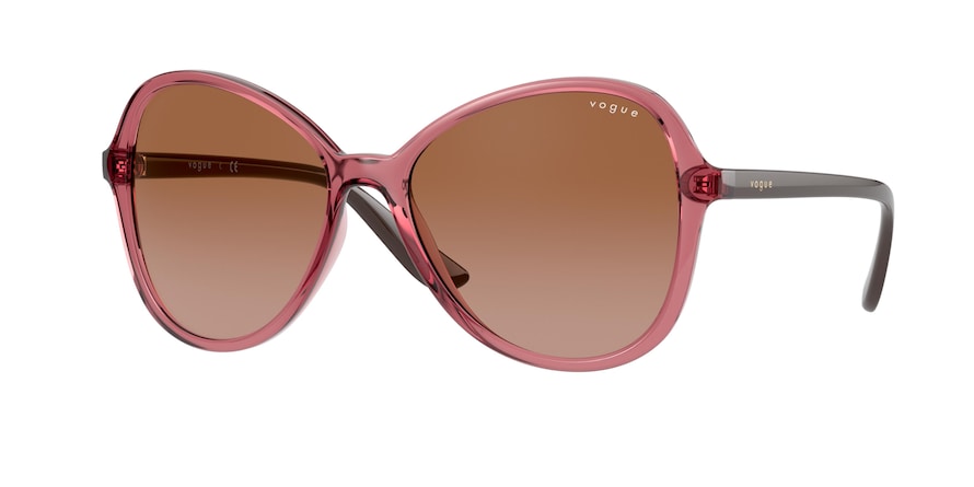 Vogue VO5349S Butterfly Sunglasses  286513-TRANSPARENT PINK 55-16-140 - Color Map pink