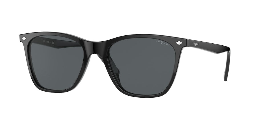 Vogue VO5351S Rectangle Sunglasses  W44/87-BLACK 54-19-145 - Color Map black