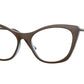 Vogue VO5355 Cat Eye Eyeglasses  2842-TOP BROWN/ BLUE SERIGRAPHY 51-16-135 - Color Map brown