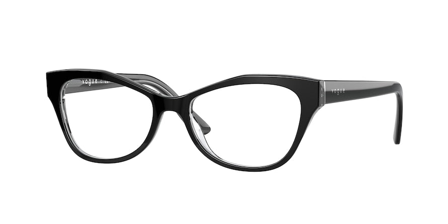 Vogue VO5359 Butterfly Eyeglasses  W827-TOP BLACK ON CRYSTAL 51-16-140 - Color Map black