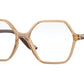 Vogue VO5363 Irregular Eyeglasses  2826-TRANSPARENT CARAMEL 53-16-140 - Color Map light brown