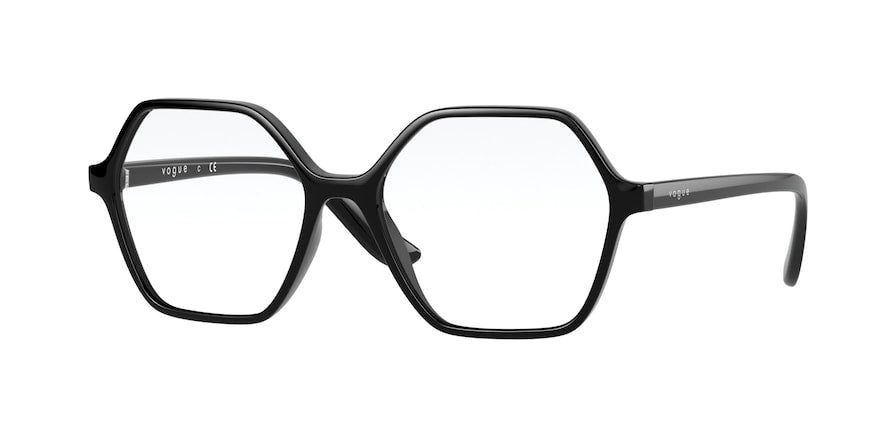 Vogue VO5363 Irregular Eyeglasses  W44-BLACK 53-16-140 - Color Map black