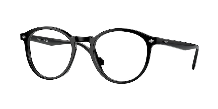 Vogue VO5367 Round Eyeglasses  W44-BLACK 50-20-145 - Color Map black