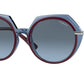 Vogue VO5384SB Irregular Sunglasses  2933V1-TOP PURPLE/TRANSPARENT BLUE 53-19-135 - Color Map purple/reddish