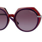 Vogue VO5384SB Irregular Sunglasses  29358H-TOP VIOLET/BORDEAUX 53-19-135 - Color Map violet