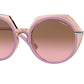 Vogue VO5384SB Irregular Sunglasses  293614-TOP LILAC/TRANSPARENT PINK 53-19-135 - Color Map violet