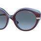 Vogue VO5385SB Oval Sunglasses  2933V1-TOP PURPLE/TRANSPARENT BLUE 53-19-135 - Color Map purple/reddish