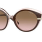 Vogue VO5385SB Oval Sunglasses  293411-TOP BROWN/TRANSPARENT PINK 53-19-135 - Color Map brown
