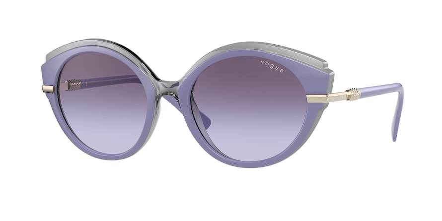 Vogue VO5385SB Oval Sunglasses  29374Q-TOP VIOLET/TRANSPARENT GREY 53-19-135 - Color Map violet