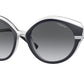 Vogue VO5385SB Oval Sunglasses  293811-TOP GREY/TRANSPARENT ICE 53-19-135 - Color Map grey