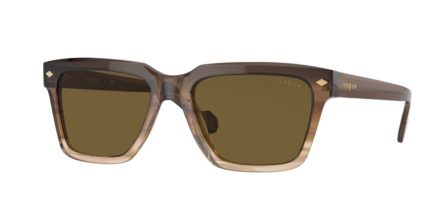 Vogue VO5404S Rectangle Sunglasses  297273-GRADIENT BROWN 54-18-145 - Color Map brown