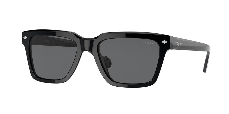 Vogue VO5404S Rectangle Sunglasses  W44/87-BLACK 54-18-145 - Color Map black
